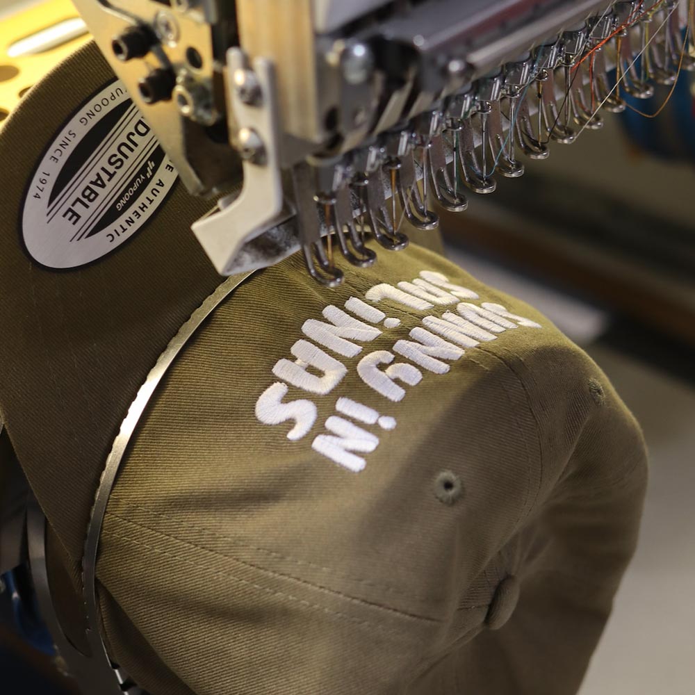 Custom embroidered olive green hats