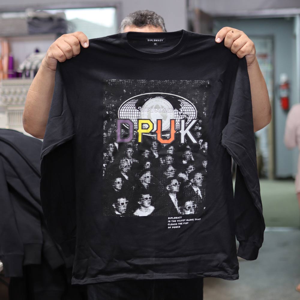 Puff print with retail finishing on Next Level 3601