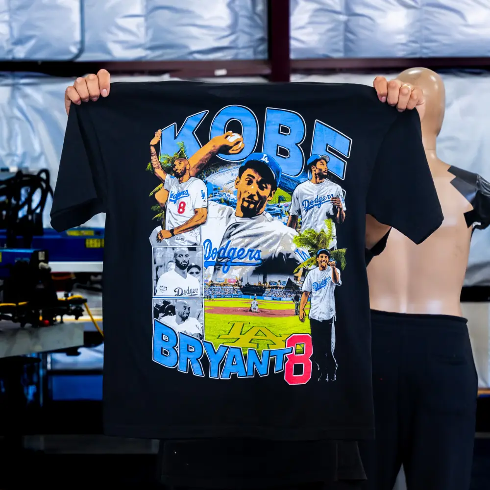 Simulated process print on LA Apparel 1801GD