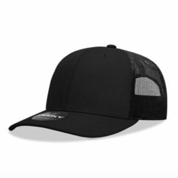 Decky style 6021 mid profile trucker in black