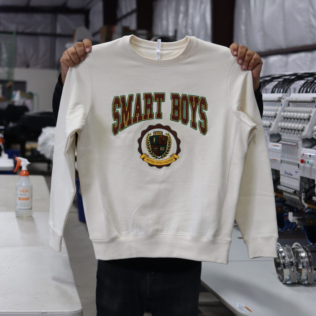 Embroidered and Printed Crewneck for your team