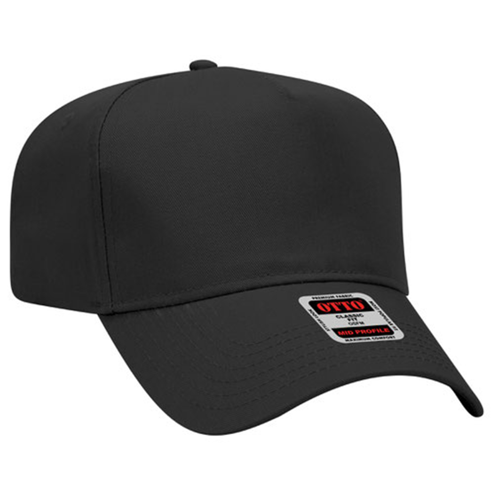 A black baseball cap with a curved brim and a red and white "Favorite Products Showcase" label on the front.