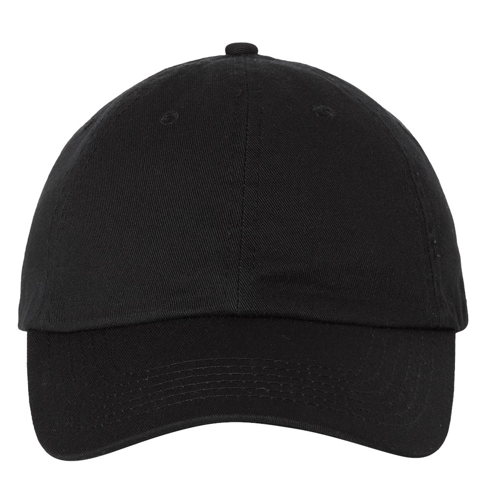 Favorite black baseball cap with a curved brim, isolated on a white background.