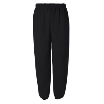 This is a photo of Gildan black sweatpants Style 18200.