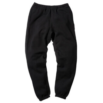 This is a photo of Made Blanks black sweatpants style Varsity with white background.