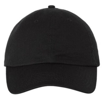 This is a photo of a black Valucap Dad Hat style VC300A.