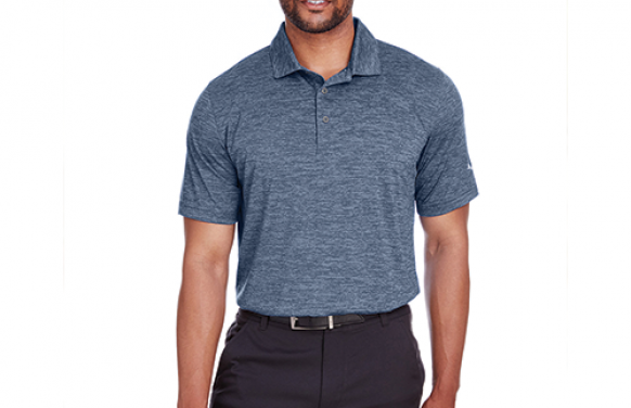 596801 Puma Golf Men's Icon Heather Polo Peacoat Color